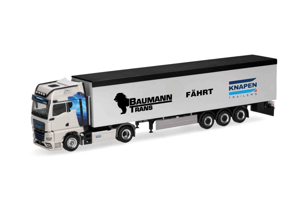 Herpa 320085 MAN TGX GX Sch.Sz. Baumann / Knapen